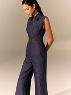 fermuarlı jumpsuit midi elbise