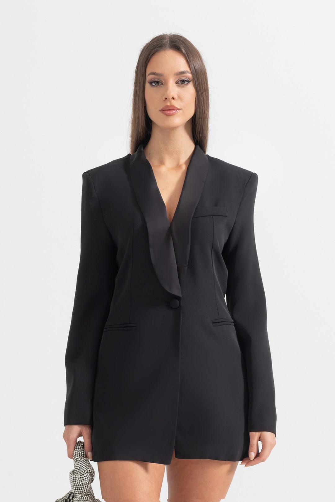 açık sırt detaylı blazer ceket