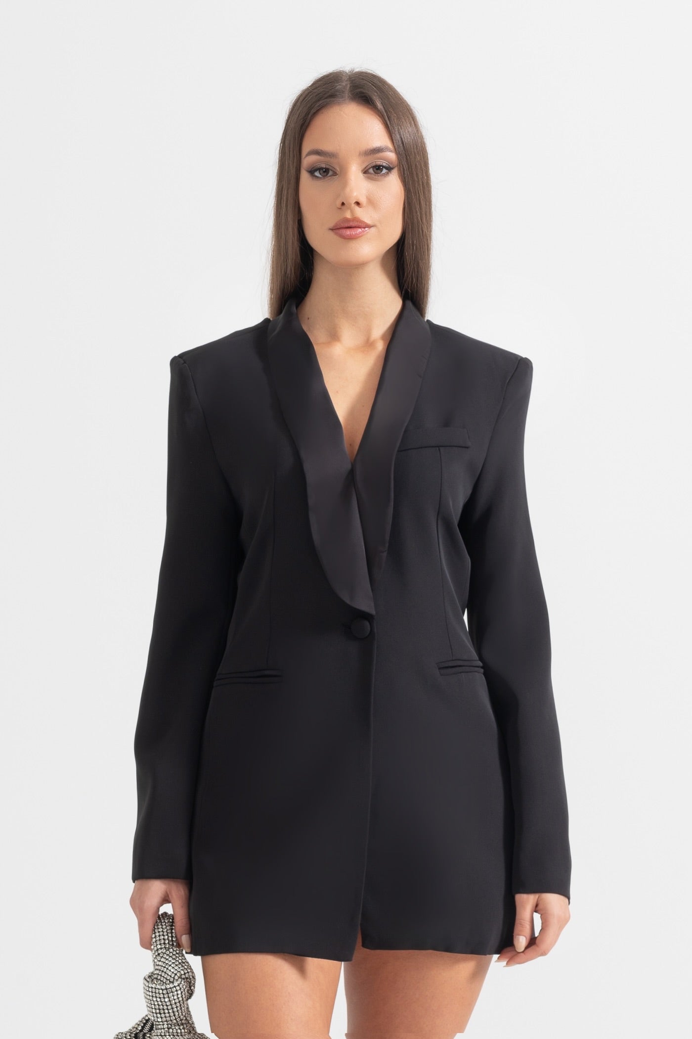 açık sırt detaylı blazer ceket