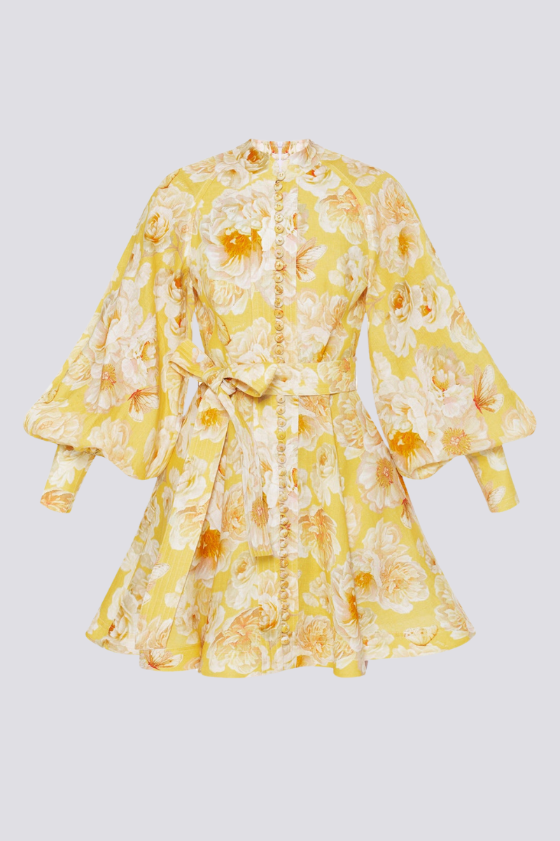 Çiçekli Mini Elbise