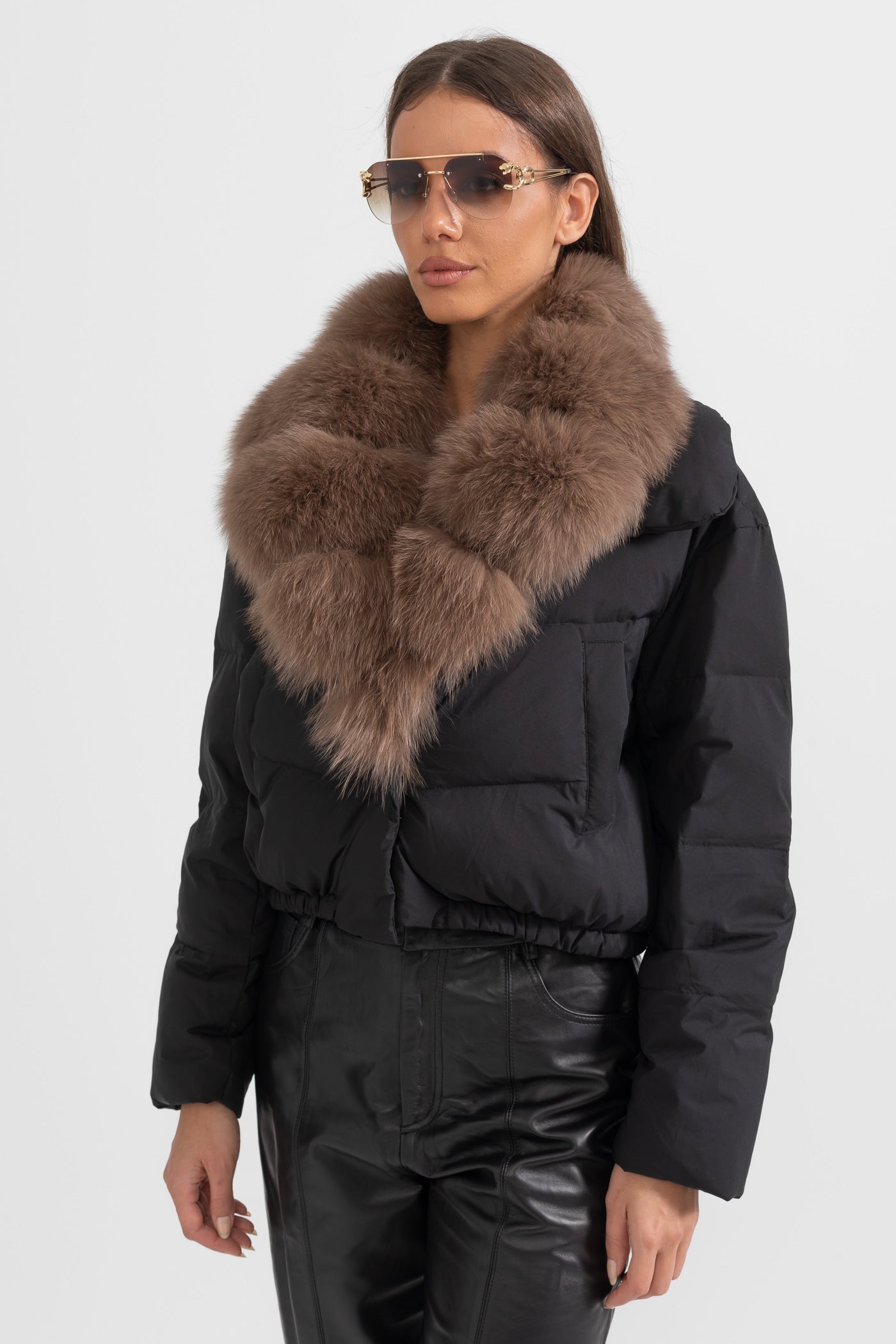 kürk detay puffer mont