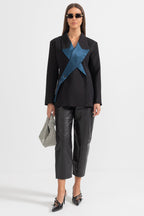 Yıldız detaylı blazer ceket