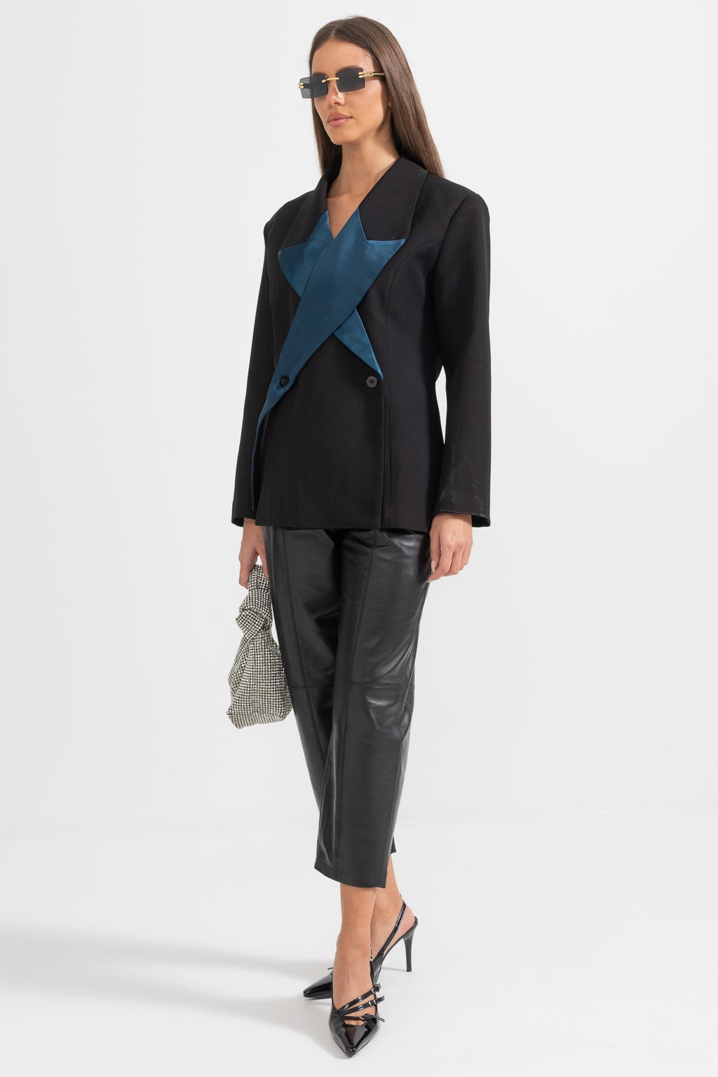 Yıldız detaylı blazer ceket