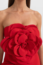 Çiçek Desenli Mini Elbise