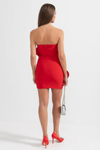 Çiçek Desenli Mini Elbise