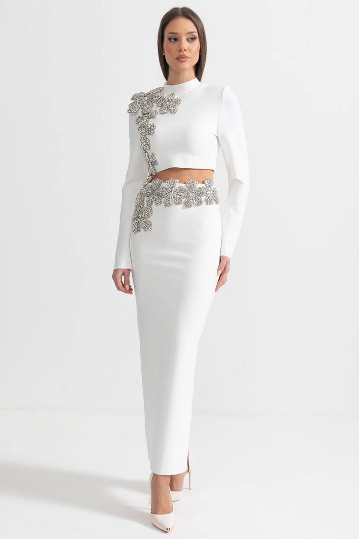 Uzun Kollu Üst ve Uzun Etek Takımı