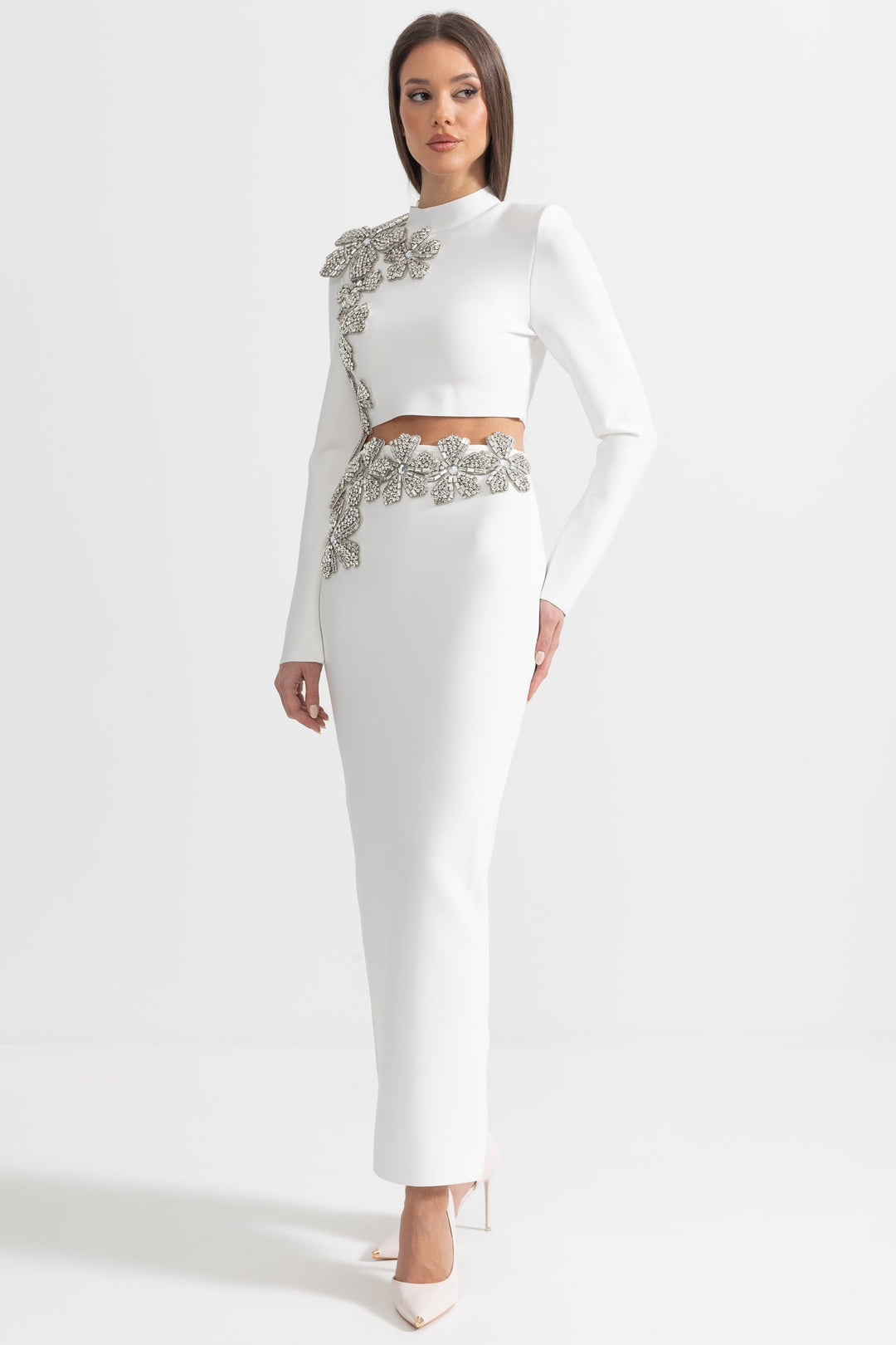 Uzun Kollu Üst ve Uzun Etek Takımı