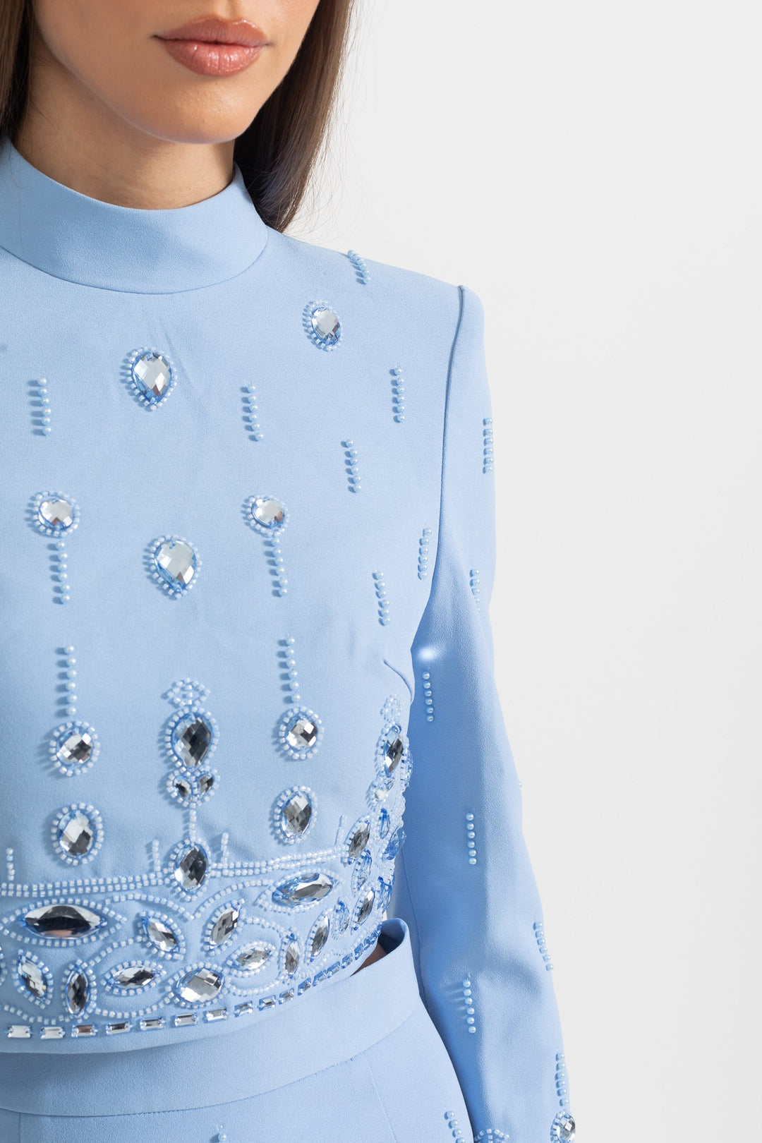 Elmas İşlemeli Mini Etekli Takım