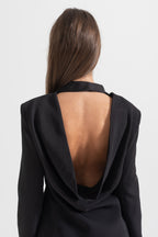 açık sırt detaylı blazer ceket