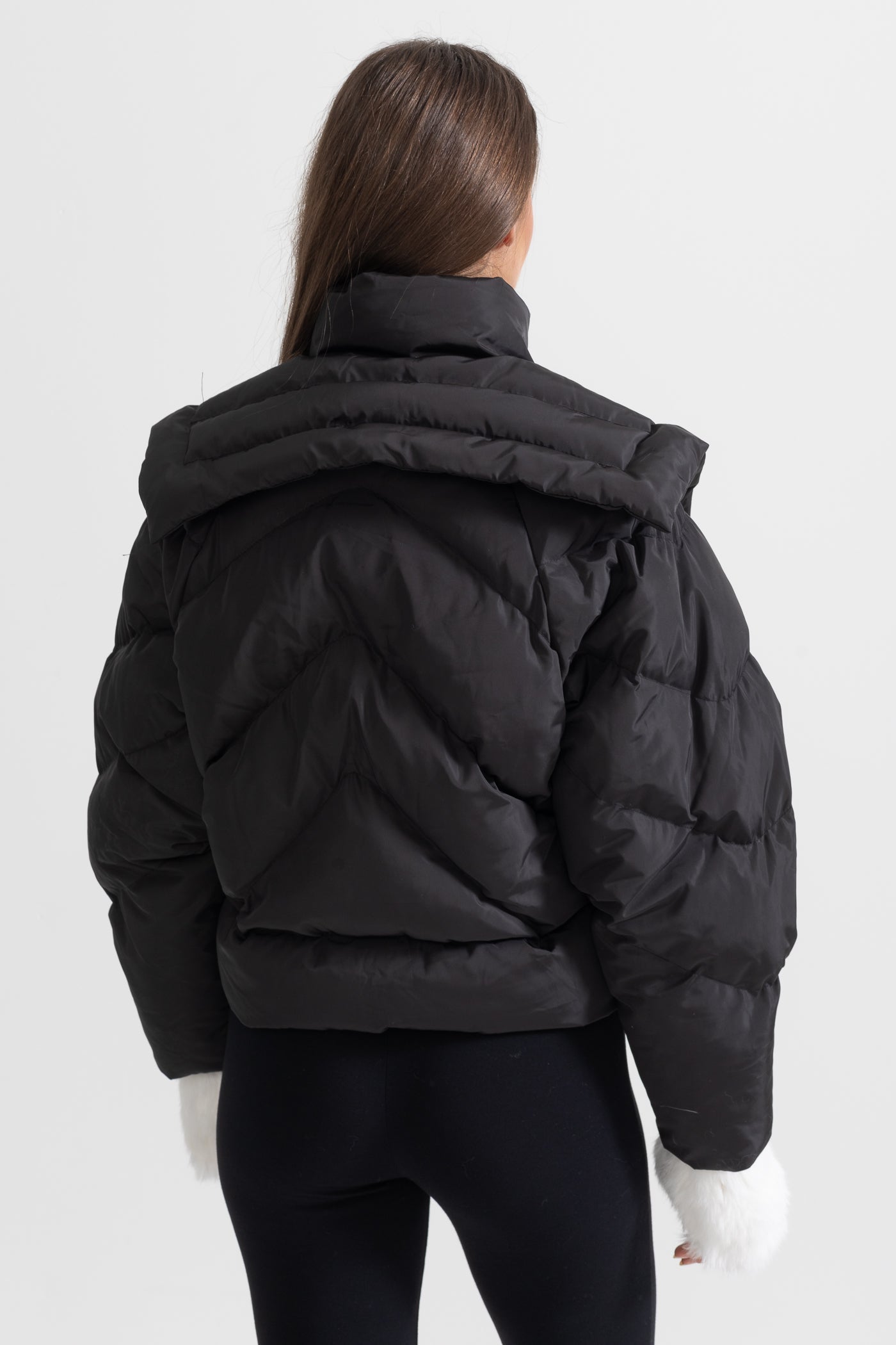 puffer siyah mont