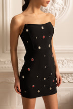 Süslemeli Mini Elbise