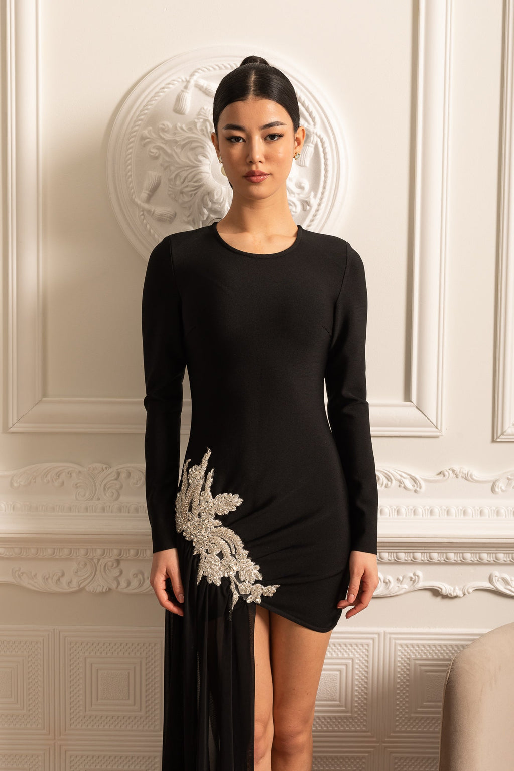 Süslemeli Maksi Elbise