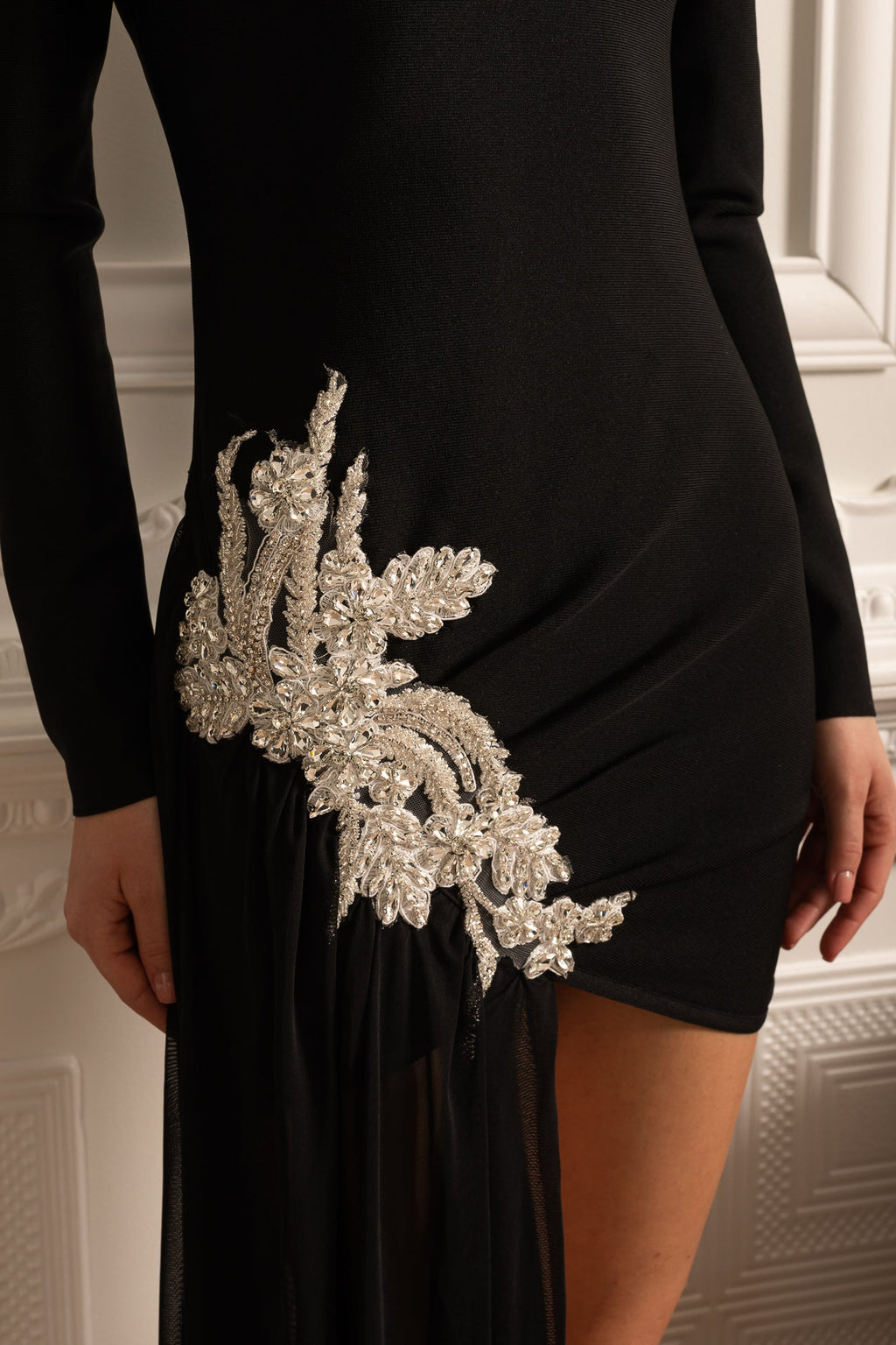 Süslemeli Maksi Elbise