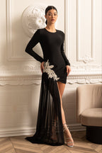 Süslemeli Maksi Elbise