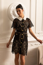 Kontrast Yaka Midi Elbise