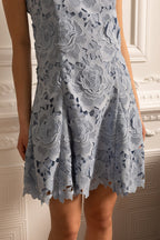 Çiçek Desenli Mini Elbise