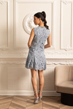 Çiçek Desenli Mini Elbise