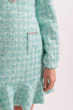 Payetli Süslemeli Örme Elbise