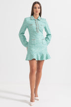 Payetli Süslemeli Örme Elbise