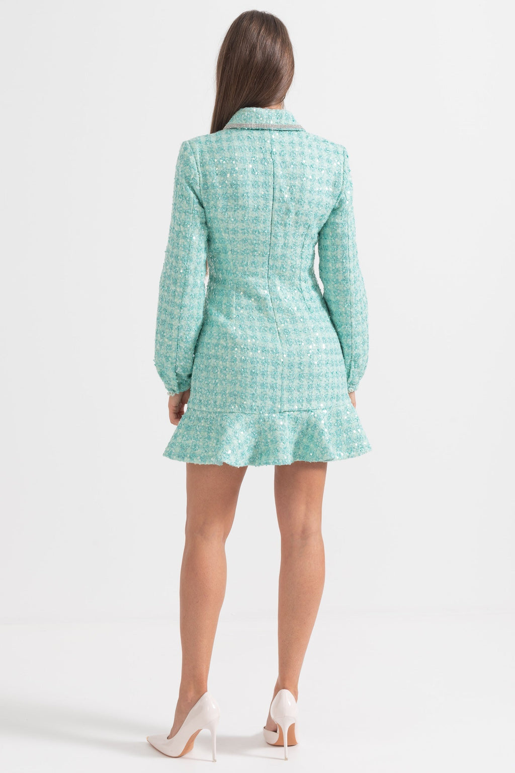 Payetli Süslemeli Örme Elbise