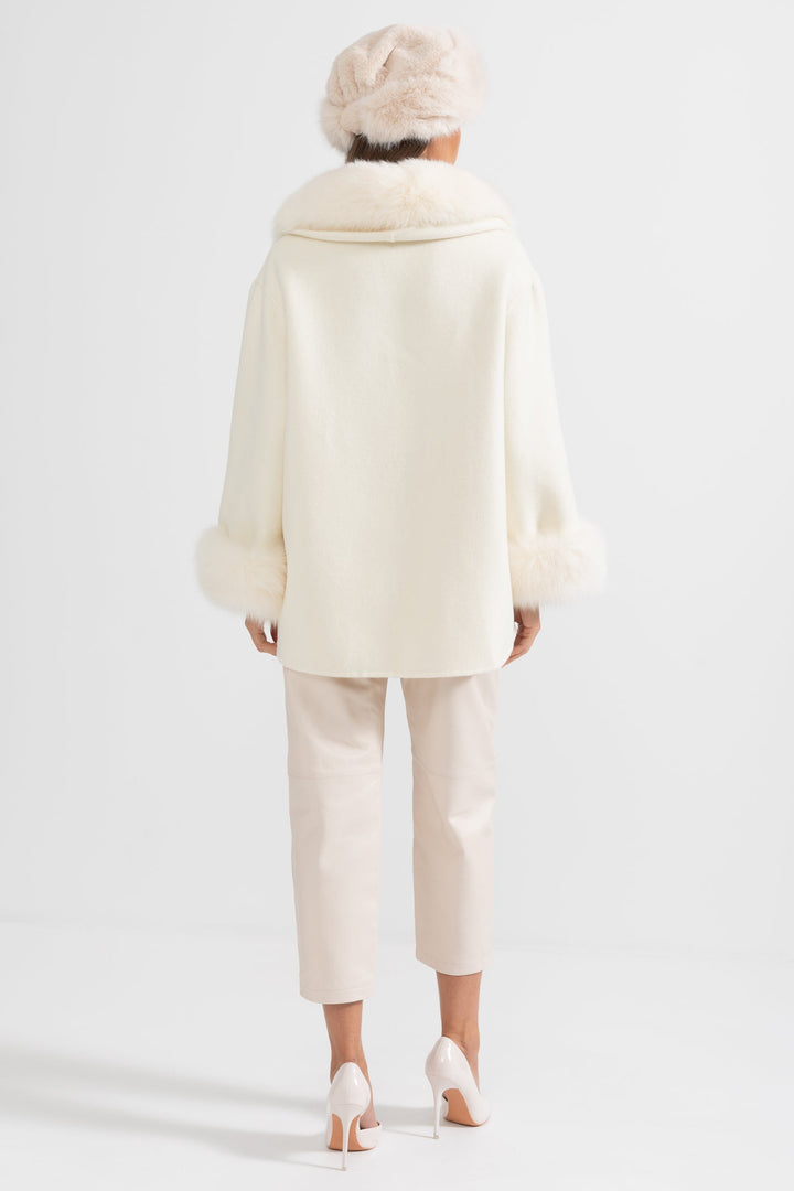 kaşmir kürk detay mont