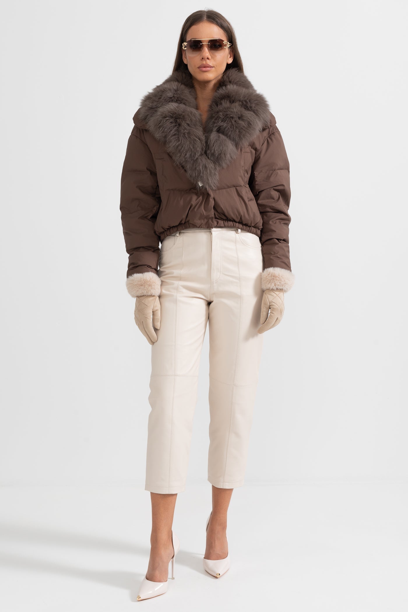 kürk detay puffer mont