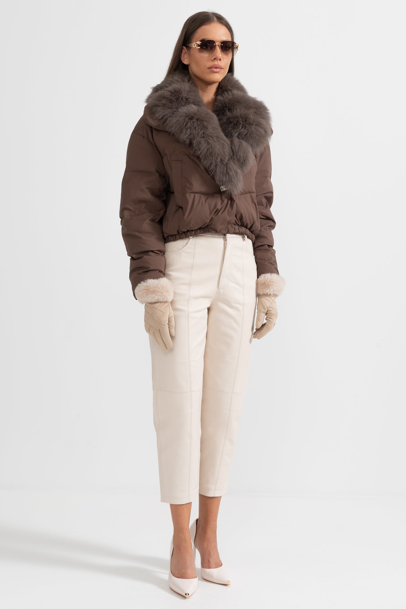 kürk detay puffer mont