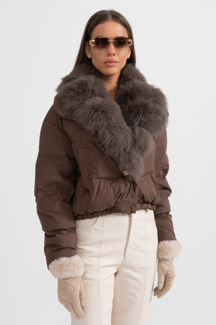 kürk detay puffer mont