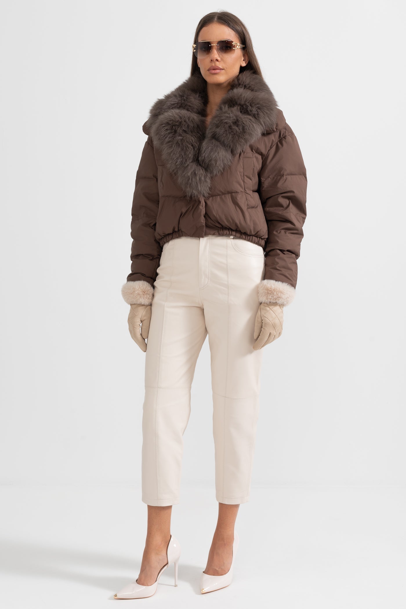kürk detay puffer mont
