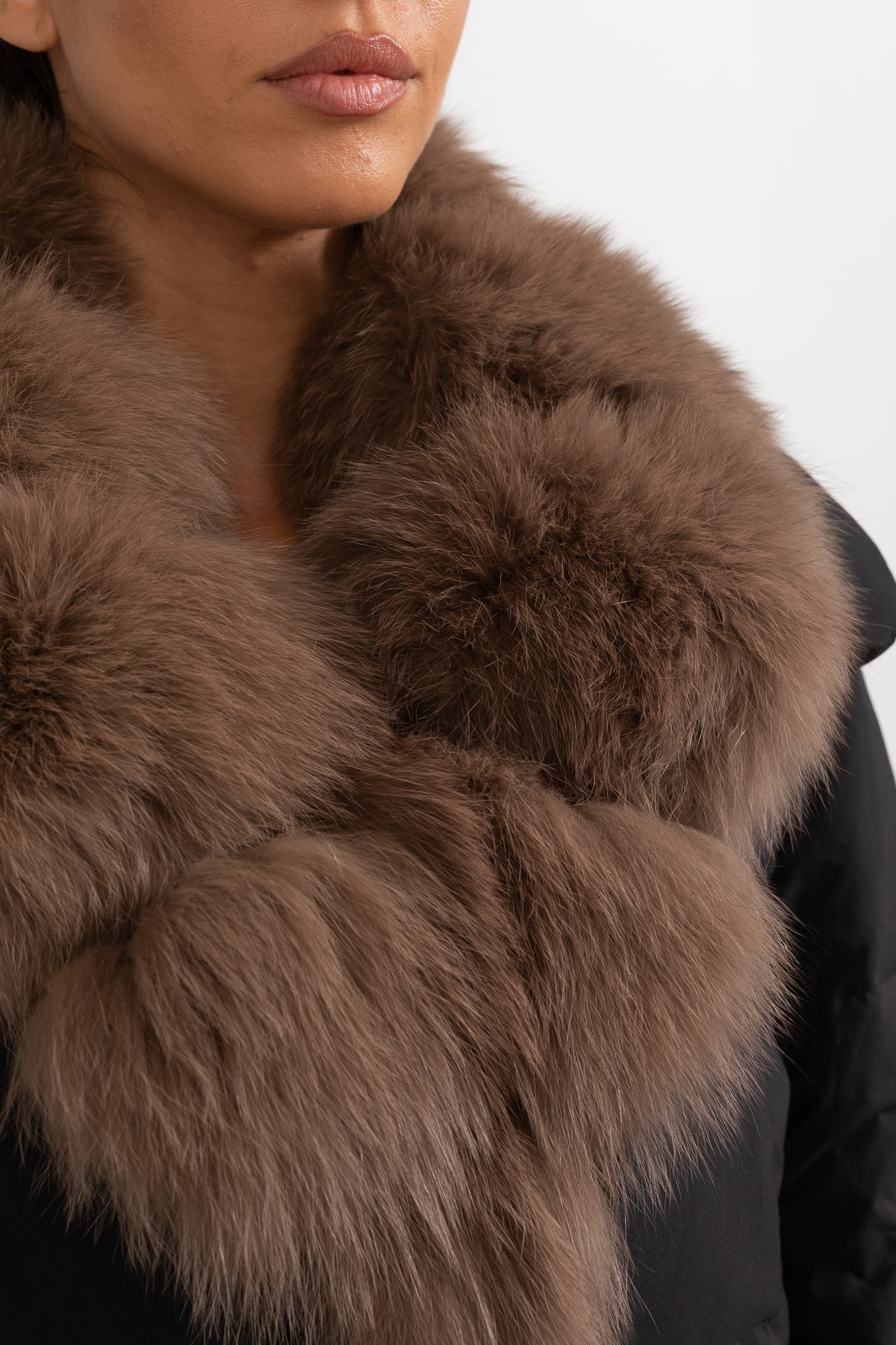 kürk detay puffer mont