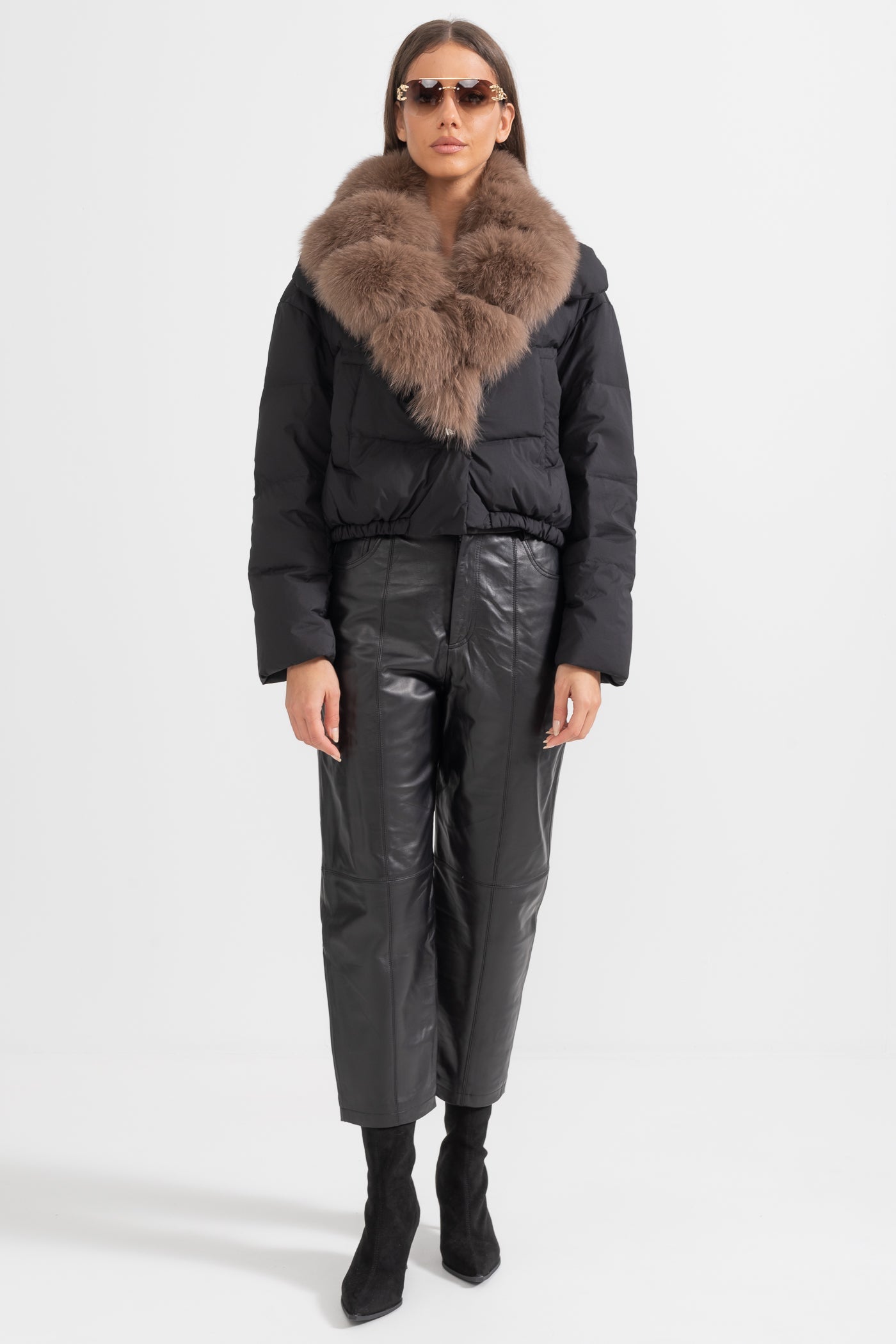 kürk detay puffer mont