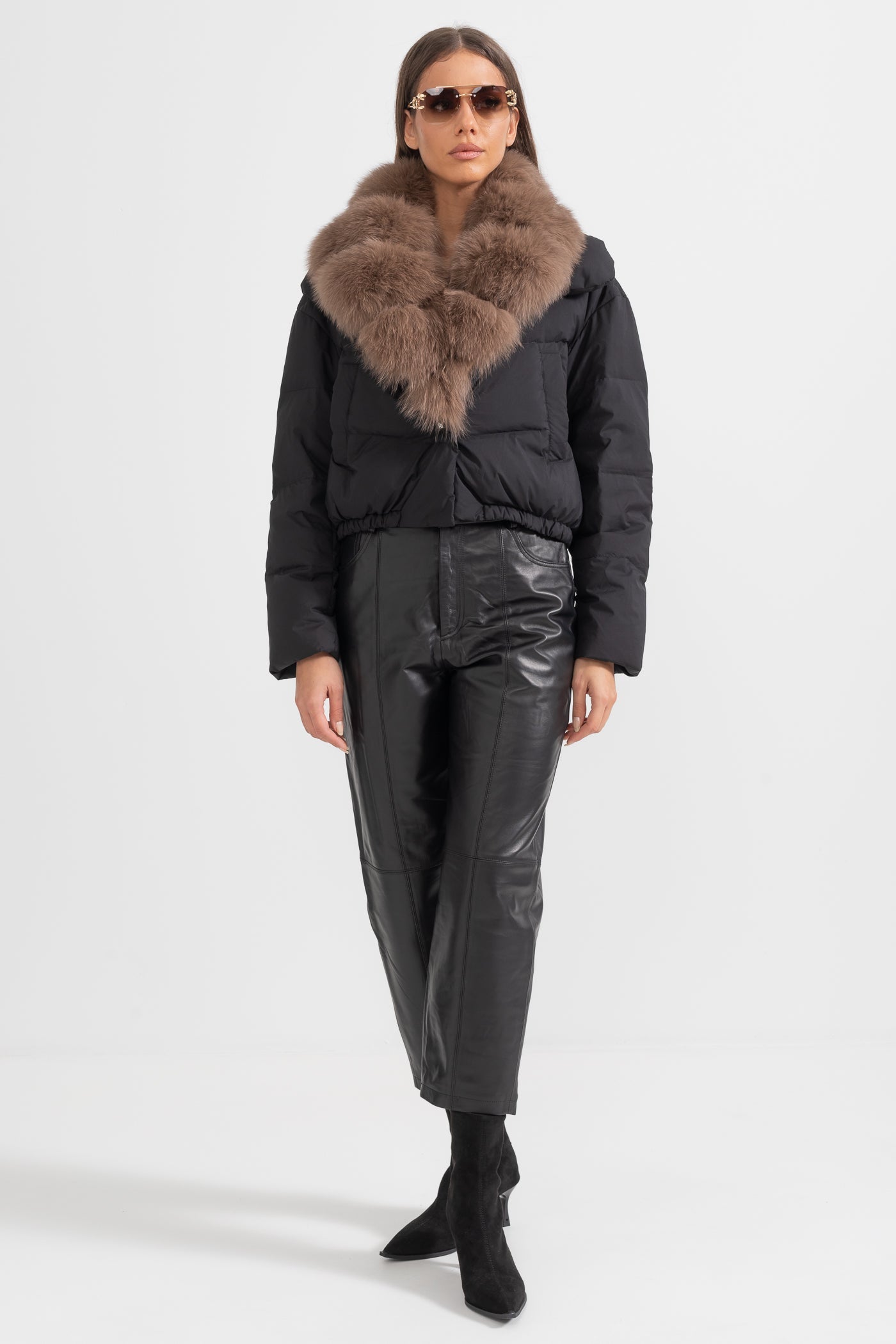 kürk detay puffer mont