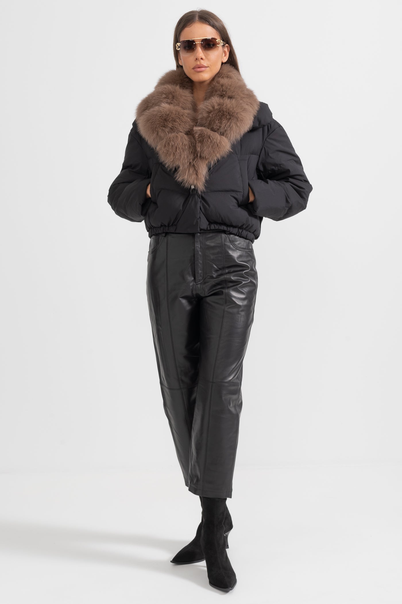 kürk detay puffer mont