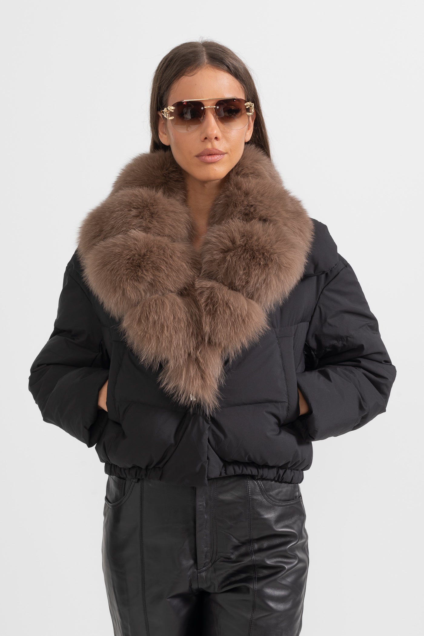 kürk detay puffer mont
