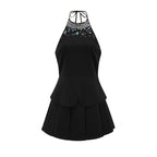 Fionula kristal mini elbise