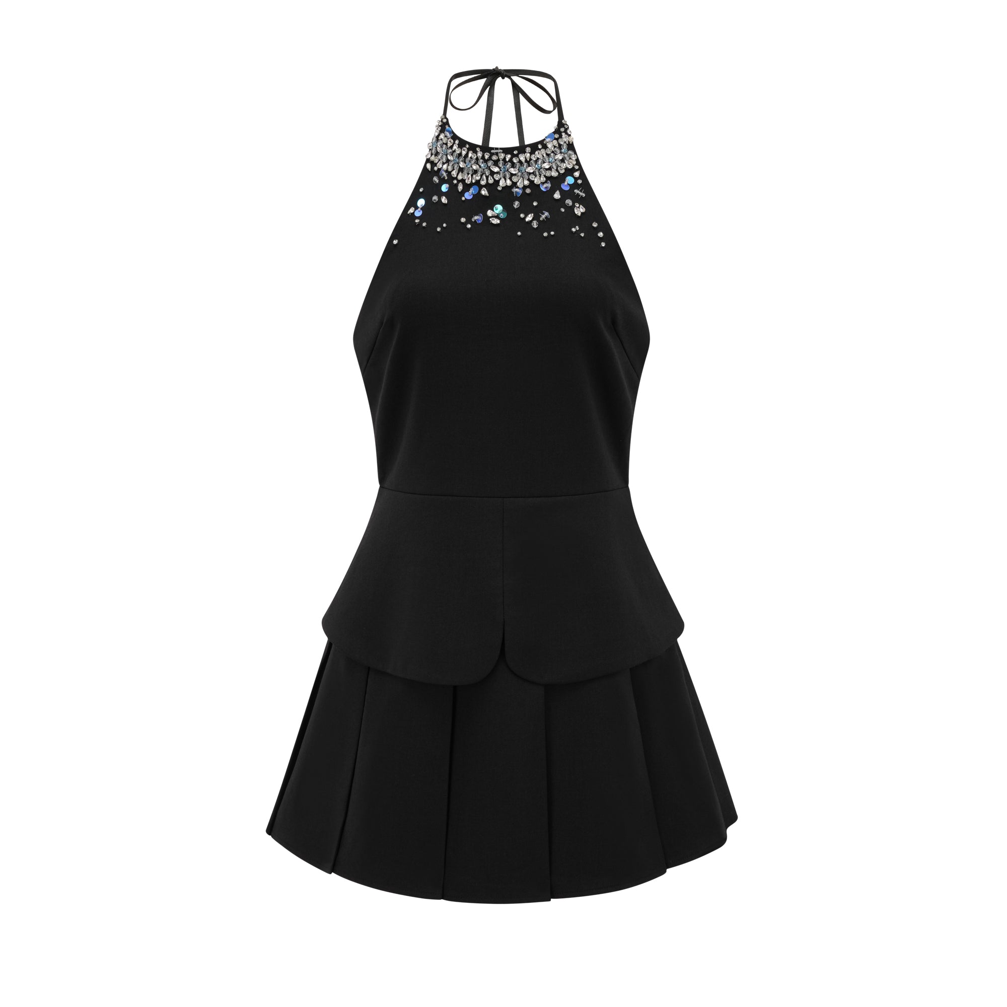 Fionula kristal mini elbise