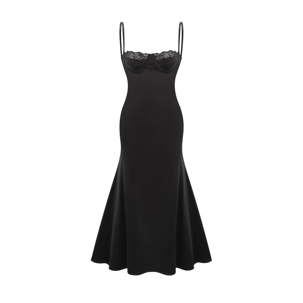 Larisa dantel midi elbise