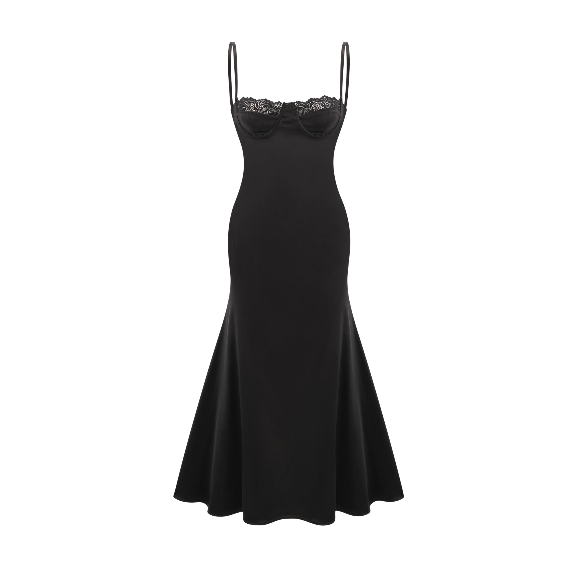 Larisa dantel midi elbise