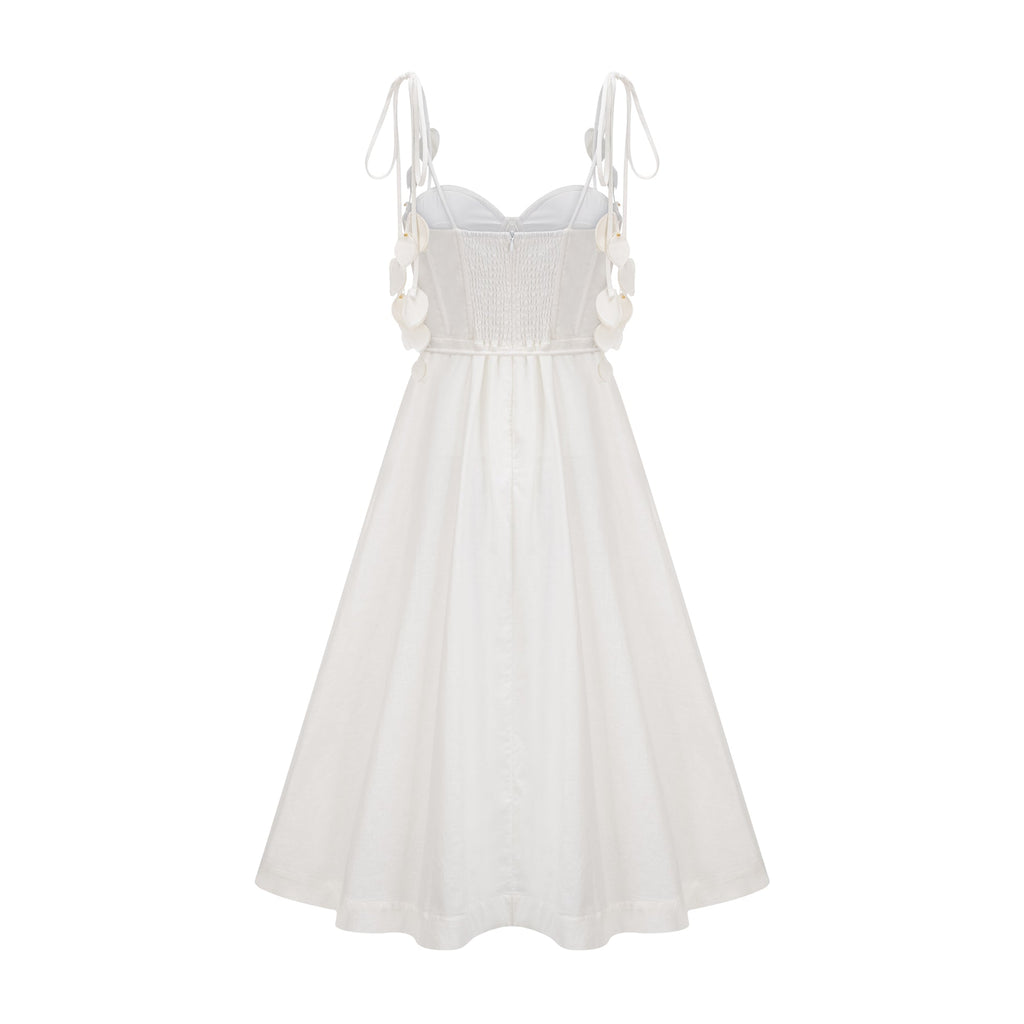 Hélène korse midi elbise