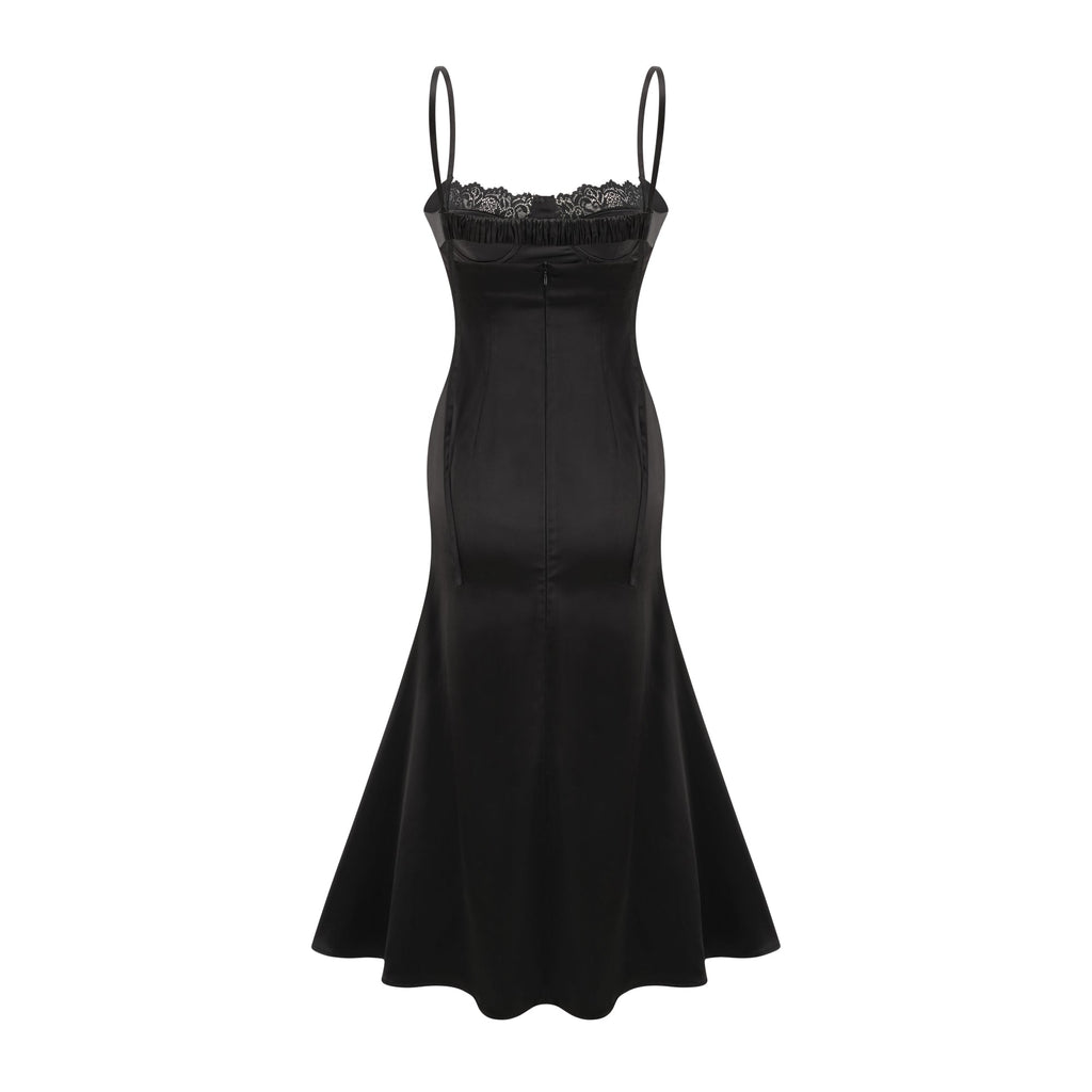 Larisa dantel midi elbise