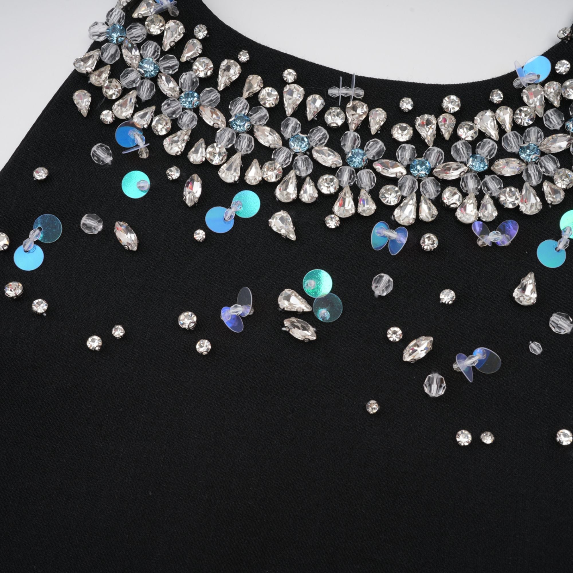 Fionula kristal mini elbise