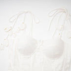 Hélène korse midi elbise