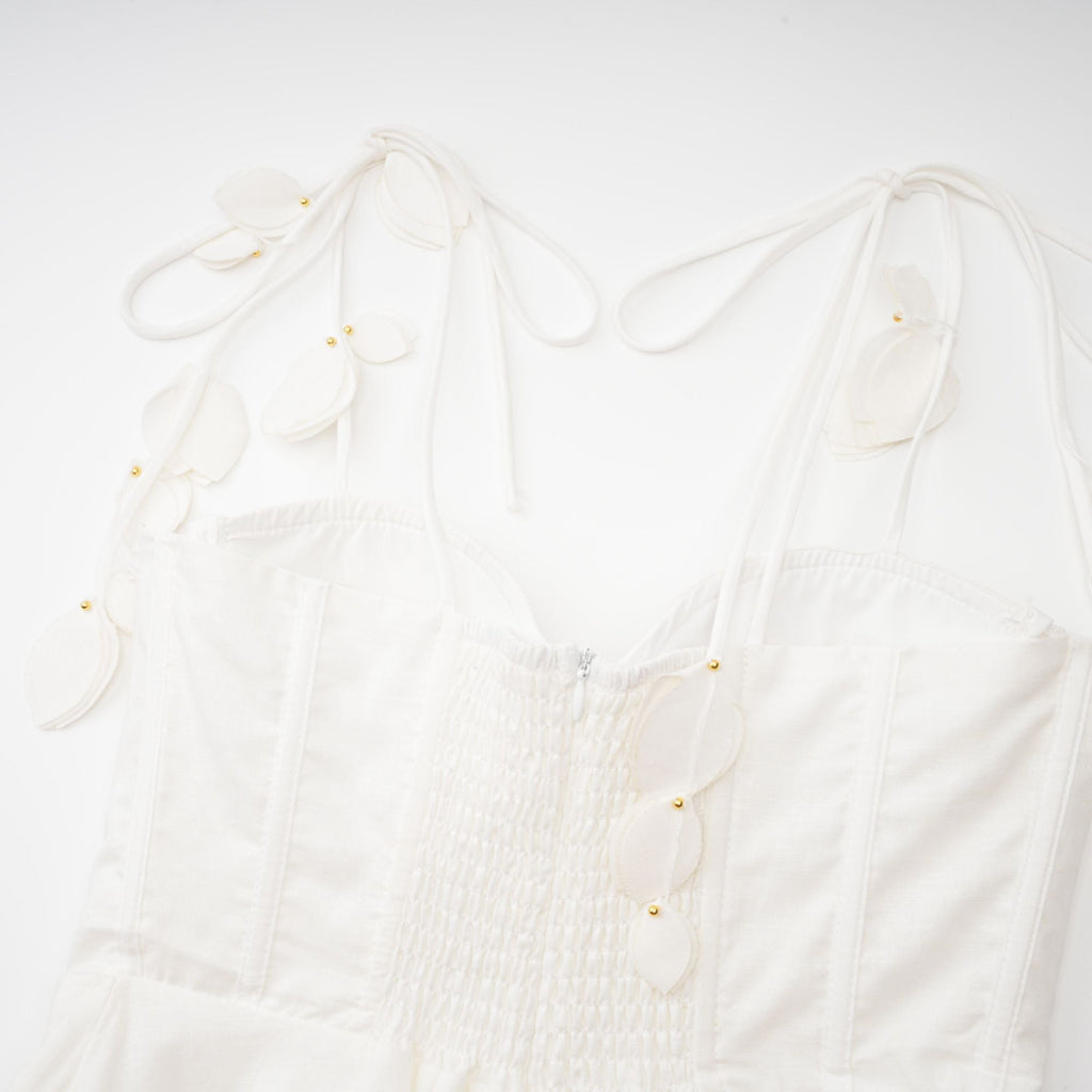 Hélène korse midi elbise