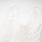 Hélène korse midi elbise