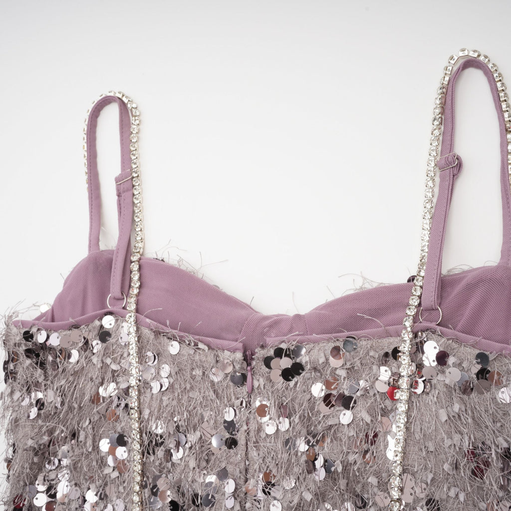 Lucena süsleme mini elbise