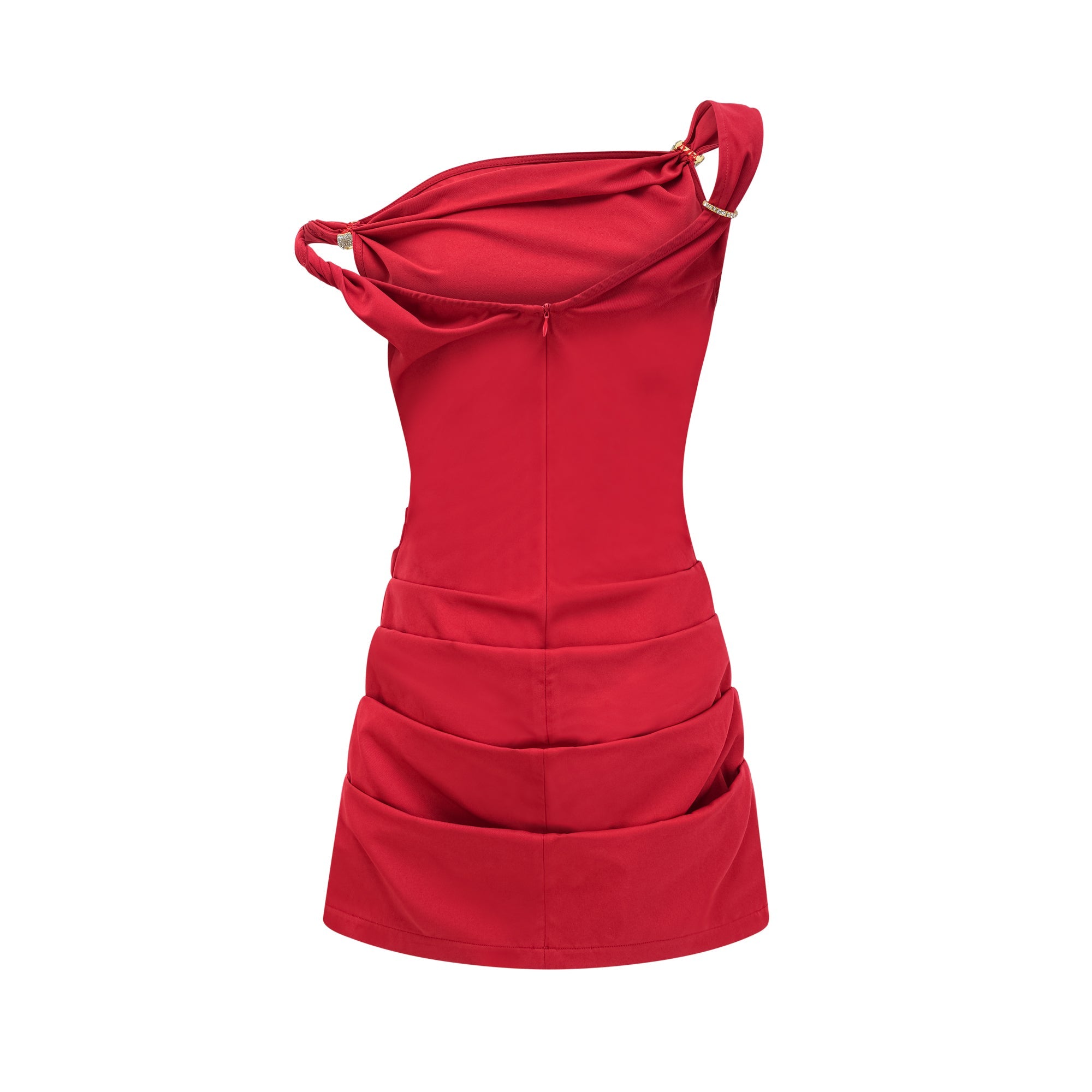 Sophie pileli mini elbise