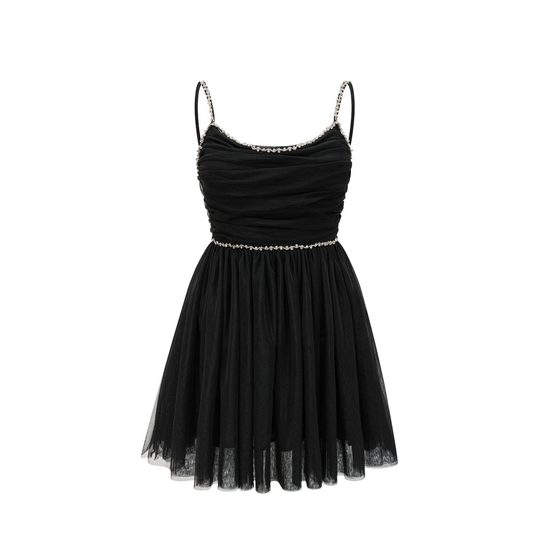 Catriona tül mini elbise