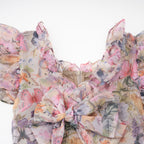 Margaux fırfır midi elbise