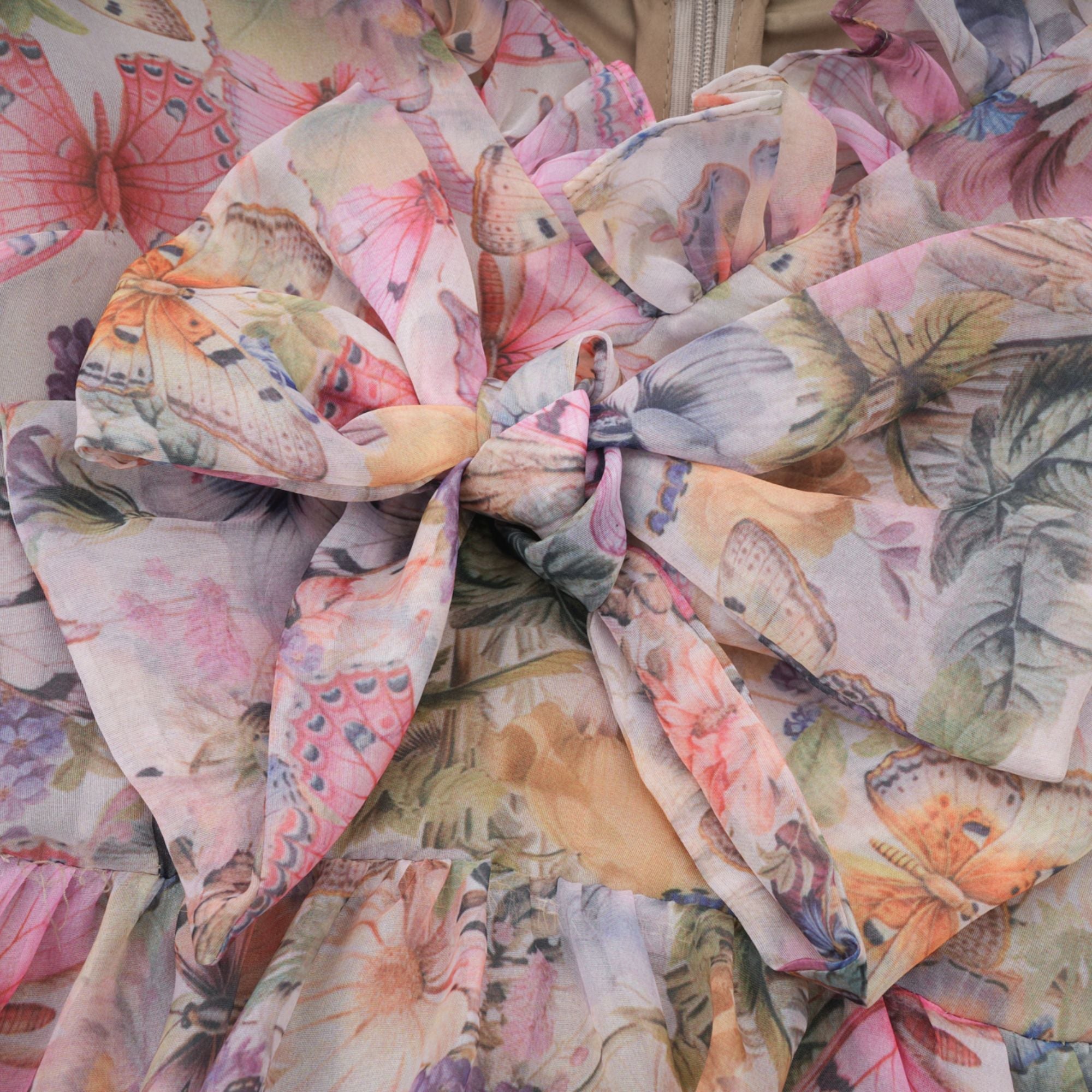 Margaux fırfır midi elbise