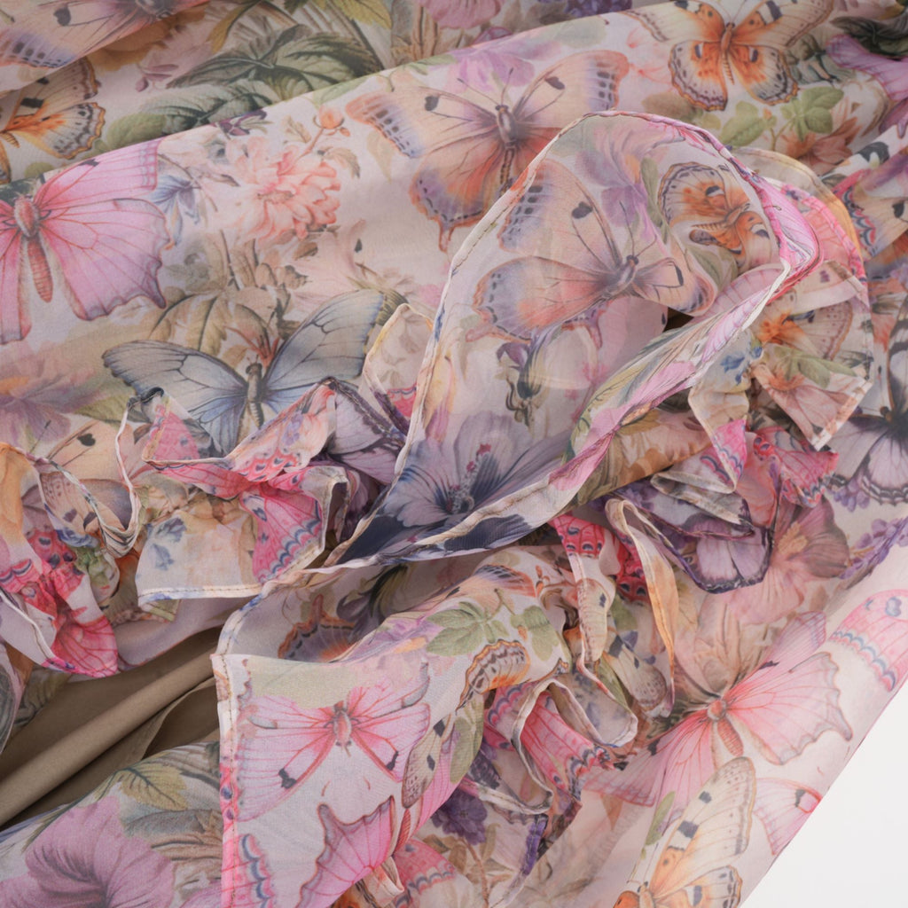 Margaux fırfır midi elbise